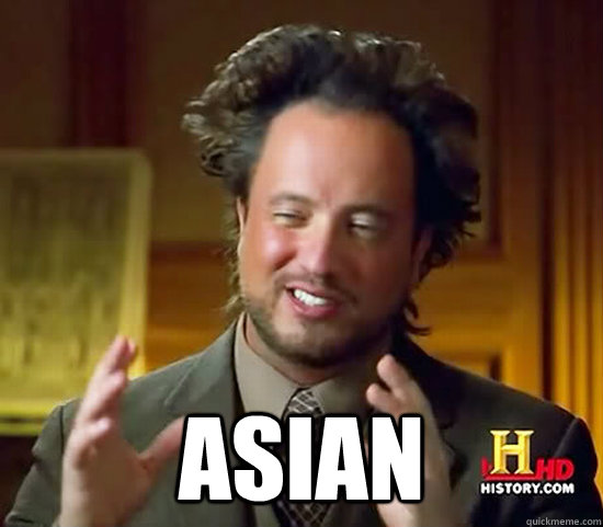 Asian alien meme
