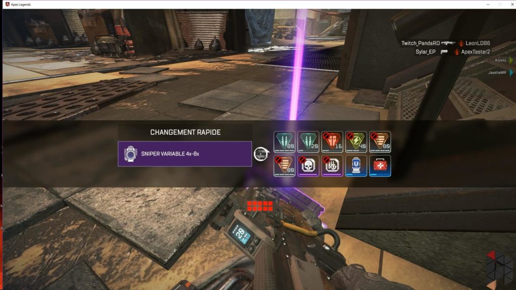 Interfaceb inventaire rapide APEX Legends