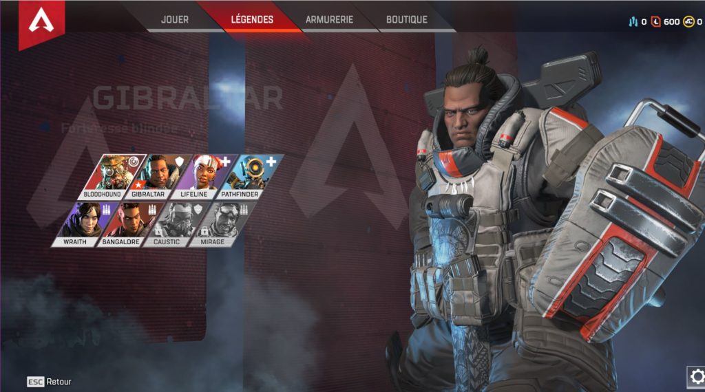 Personnages jouables d'APEX Legends