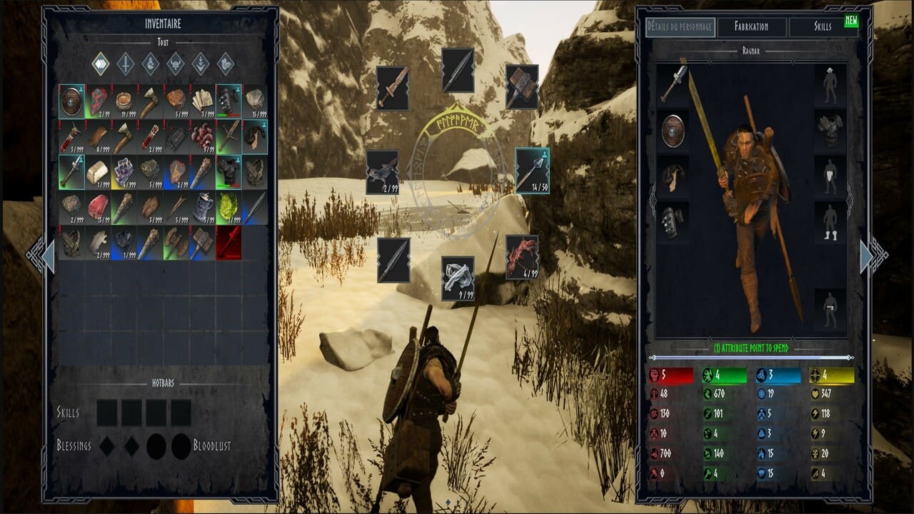 Menu du jeu