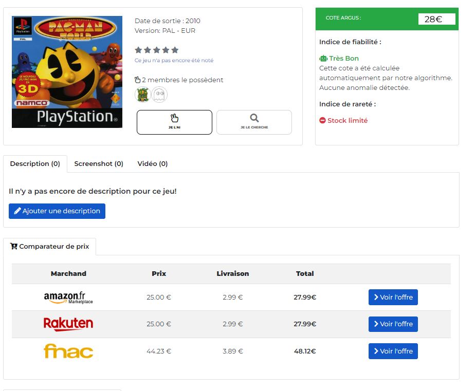 compareteur de prix jeux vidéo