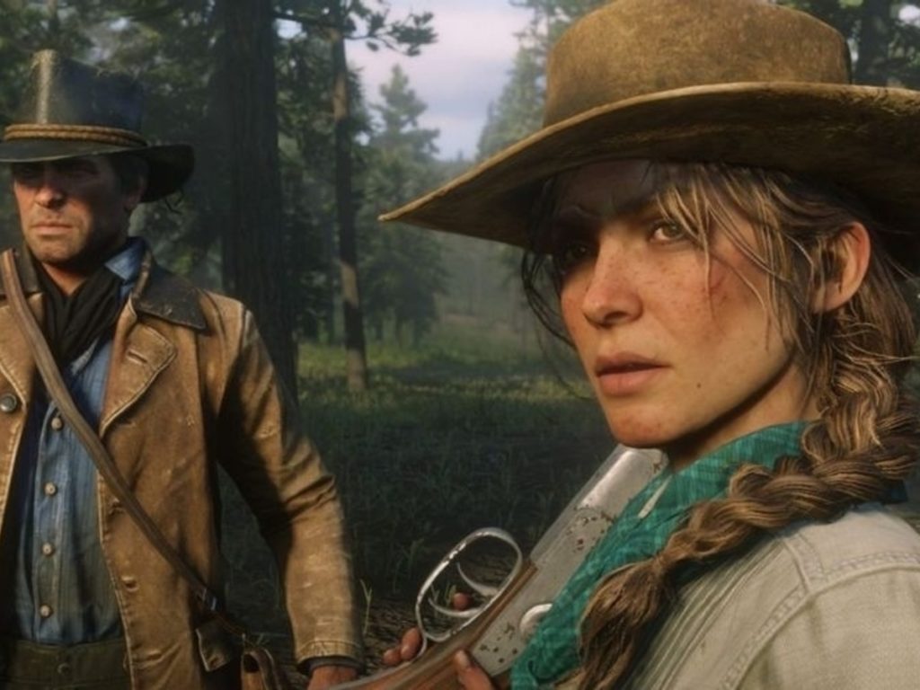 Sadie Adler Arthur Morgan forêt